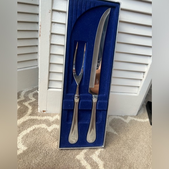 Towle Stainless Bead Trim Carving Set - Picture 3 of 8